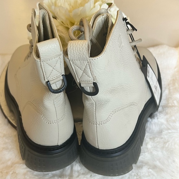 G-Star RAW Cream Leather Combat Boots Women’s | Size 8‎ Lace-Up Chunky Sole - Picture 3 of 10
